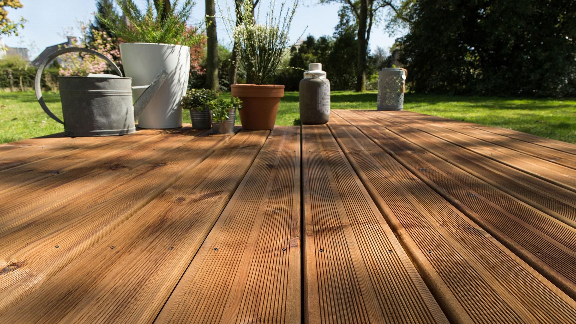 Terrasse bois préservée marron