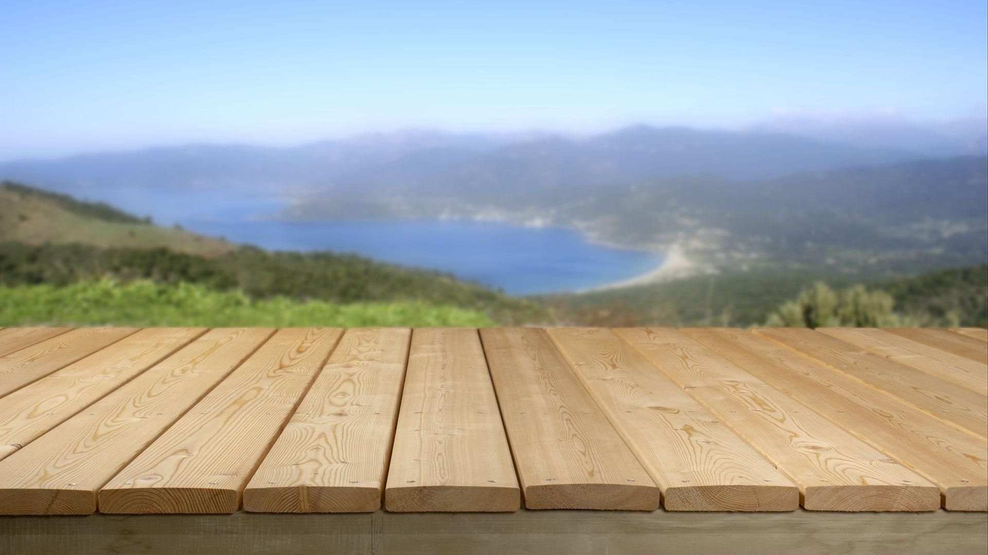 Terrasse en Mélèze