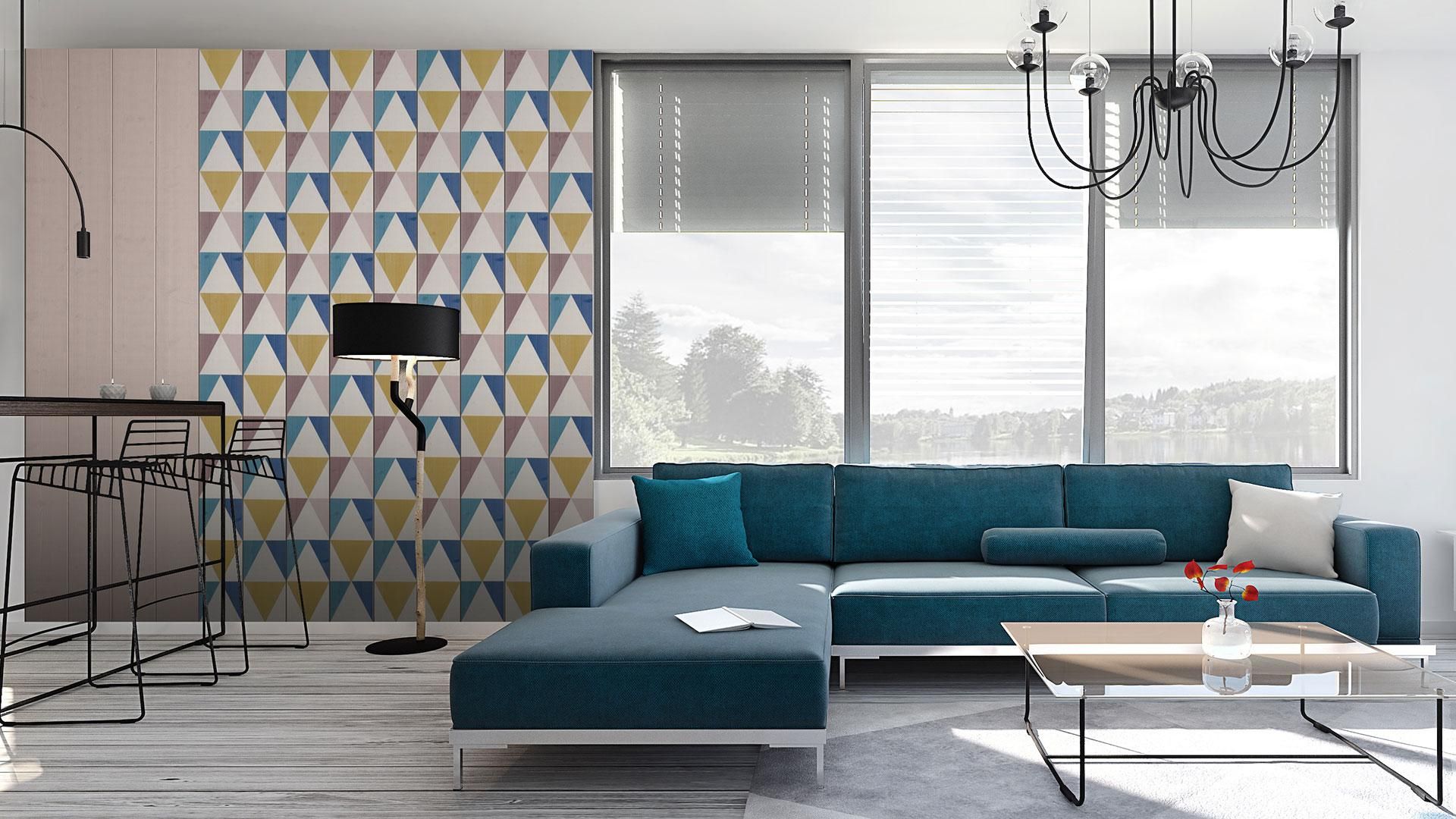 Salon moderne avec du pep’s